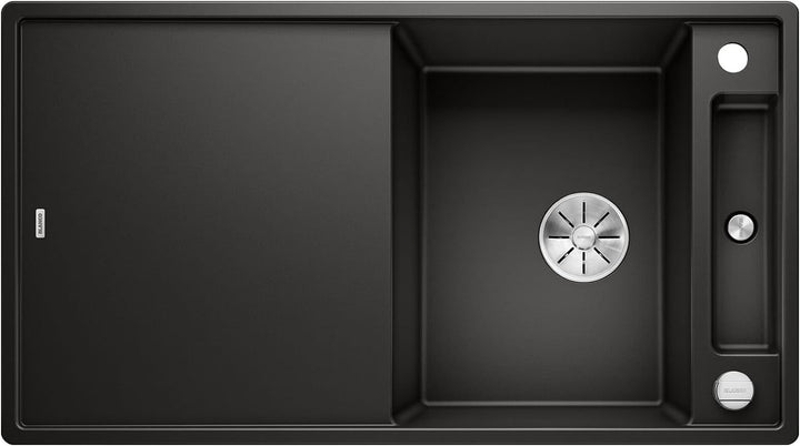 BLANCO AXIA III 5 S | SILGRANIT schwarz | Einbauart: Einbau von Oben | reversibel | mit Holzschneidb