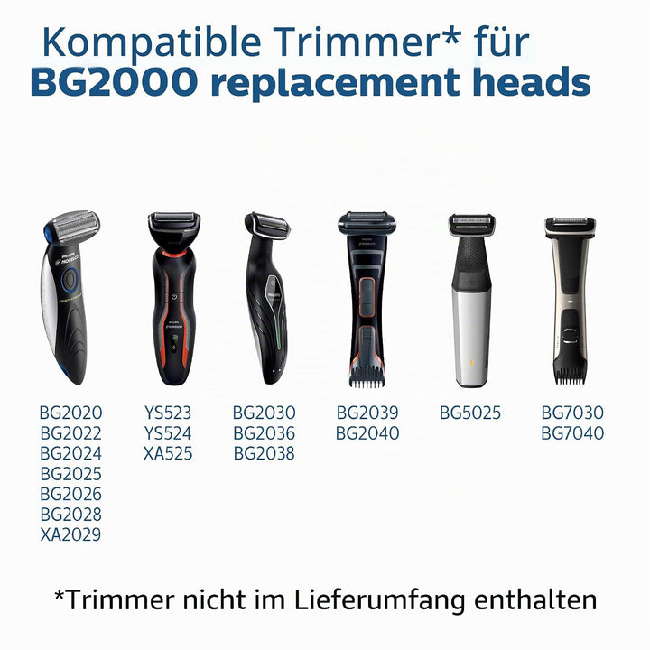 Norelco BG2000 Ersatzkopf für Bodygroom, Schwarzmetall, Wasserdicht, Aufladbar, Männer, Körperpflege