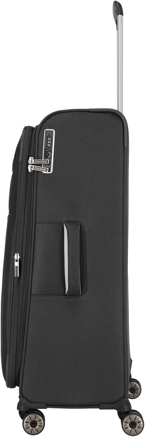 Travelite Kofferset 4 teilig Weichschale 4 Rollen, Grössen S-M-L + Bordtasche, nachhaltig, MIIGO, Re