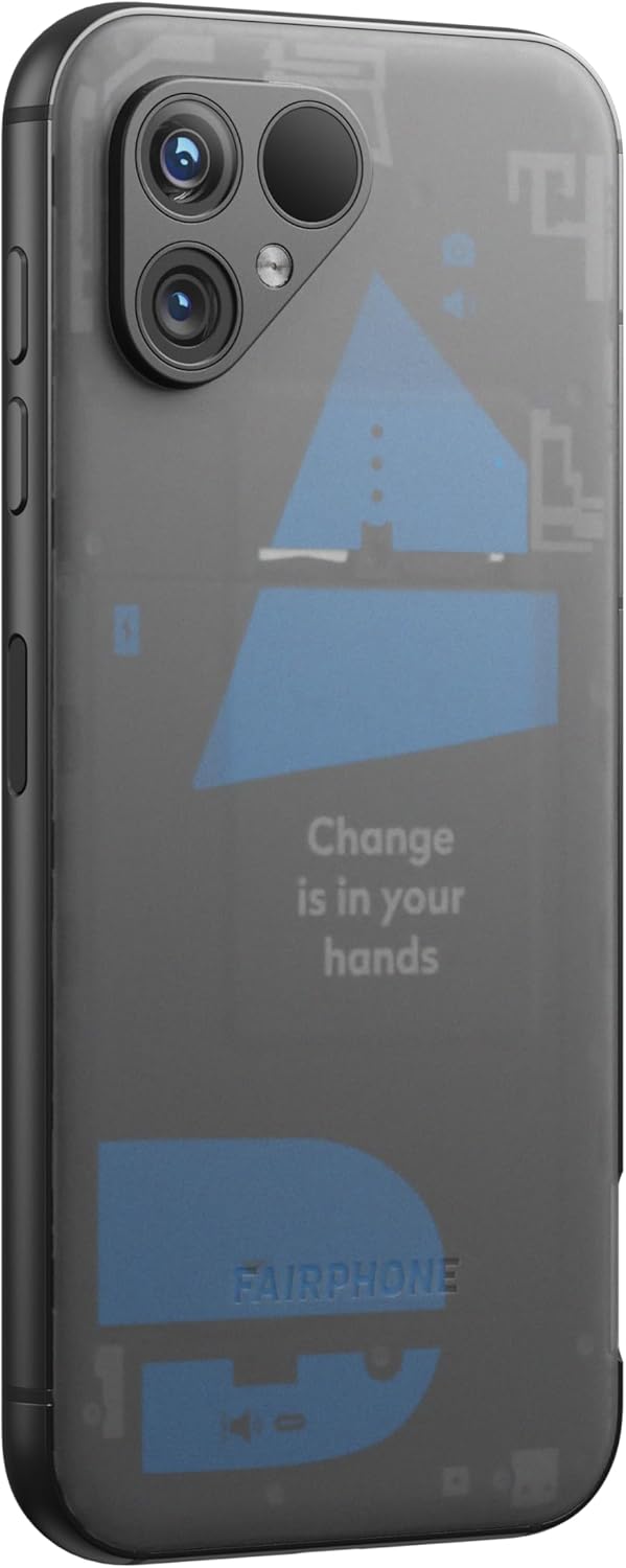 Fairphone 5 5G 256GB + 8GB RAM Dual SIM (Nano-SIM + eSIM) Android 13 Unlocked Smartphone (Transparen