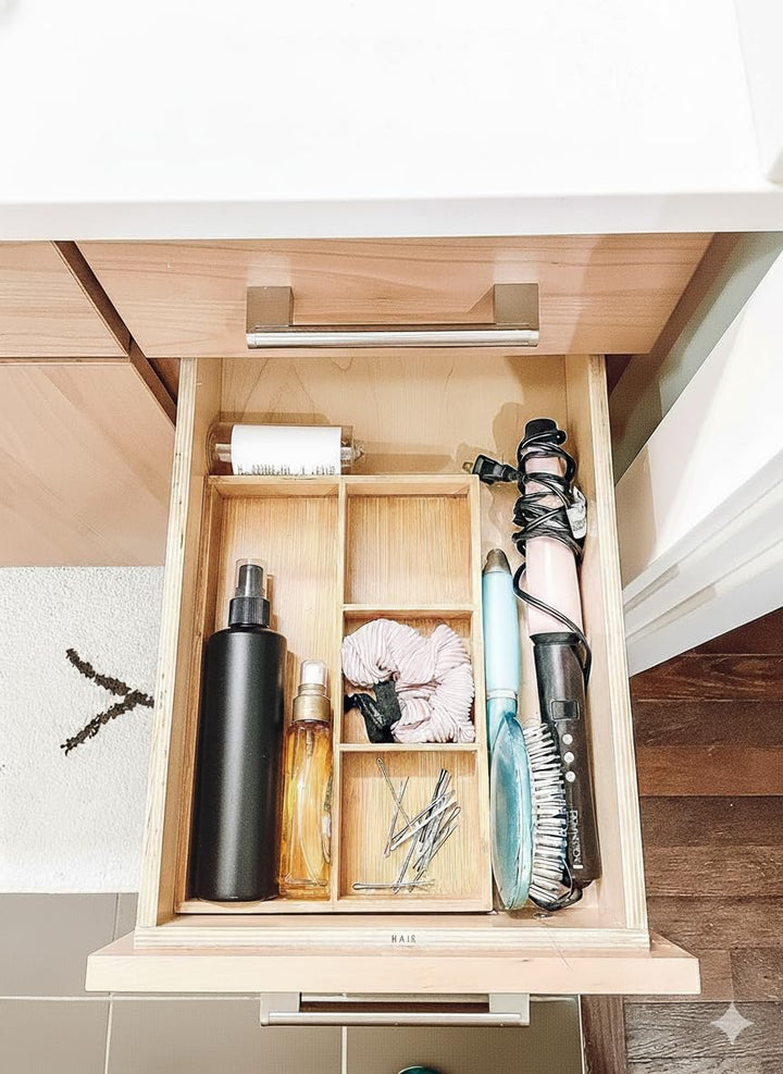 Lipper International 824 Organizer-Tablett aus Bambusholz, 4 Fächer, 29,5 x 20,3 x 4,5 cm, Bambushol
