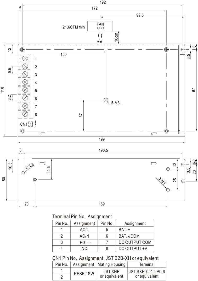 WITTKOWARE AD-155C Schaltnetzteil mit Akku-Ladefunktion (USV-Funktion), 54V/DC (einstellbar 48~58V),