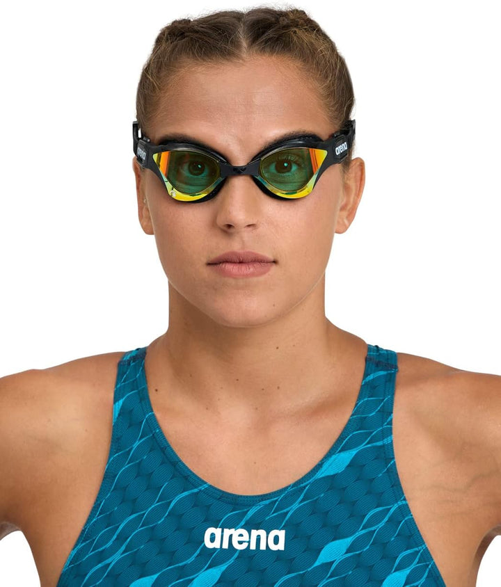 ARENA Unisex Cobra Tri Swipe Mr Schwimmbrille (1er Pack) Einheitsgrösse Yellow Copper-Black, Einheit