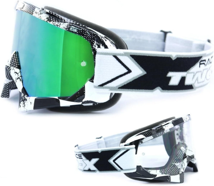 TWO-X Cross-Brille - Motocross-Brille - Kratzfeste Motorrad-Brille - Enduro & Downhill - Modell Race