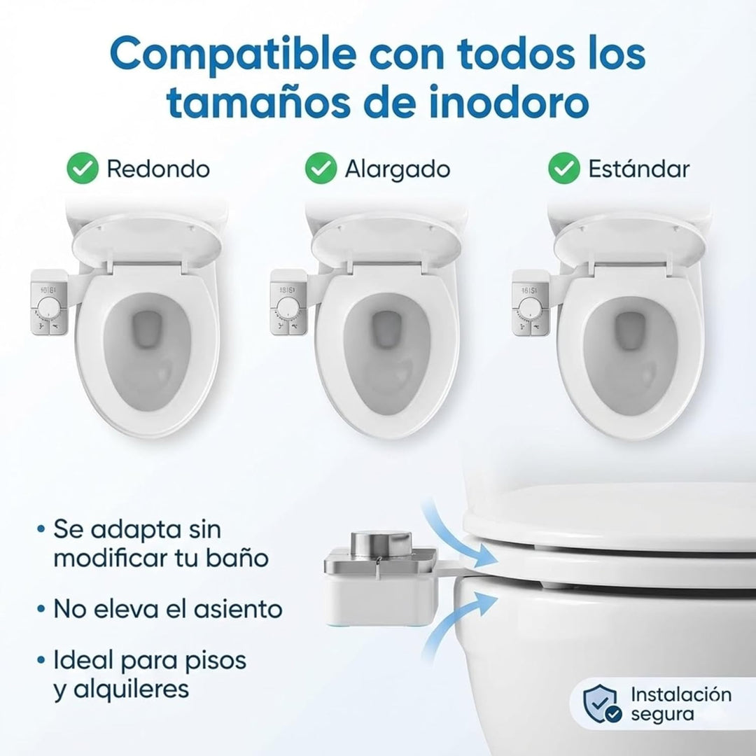 Bidet Einsatz für Toilette- Ultra-Slim Bidet Nicht Elektrisch mit doppelter Düse einstellbarer Wasse