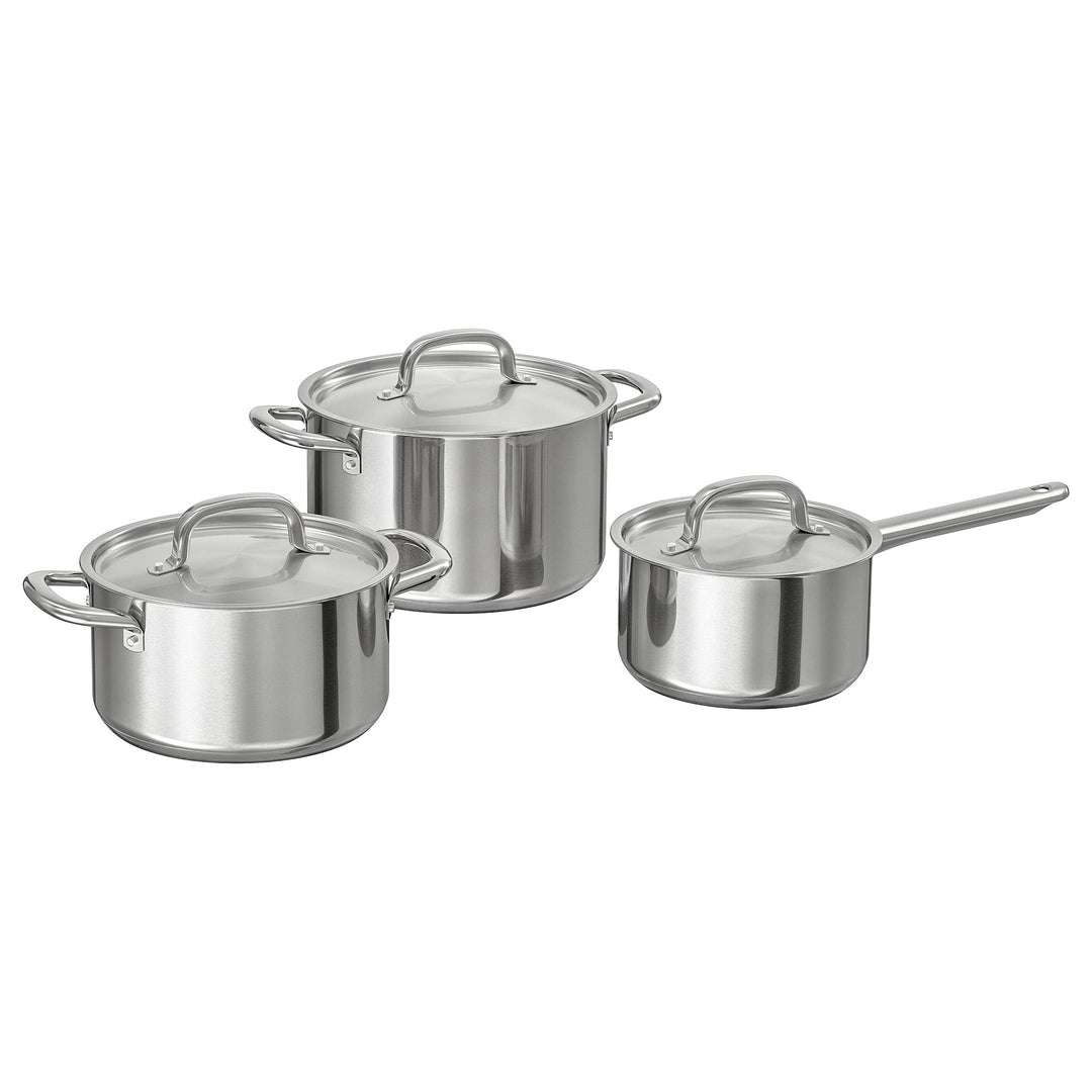 IKEA IKEA 365+ Kochgeschirr-Set, 6-teilig, Edelstahl