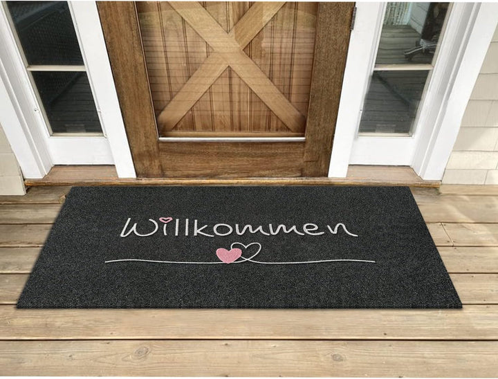 AAZZKANG Türmatte Lang Aussen Innen Willkommen Fussmatten 120 x 45 cm mit Dauerhaft rutschfest Gummi
