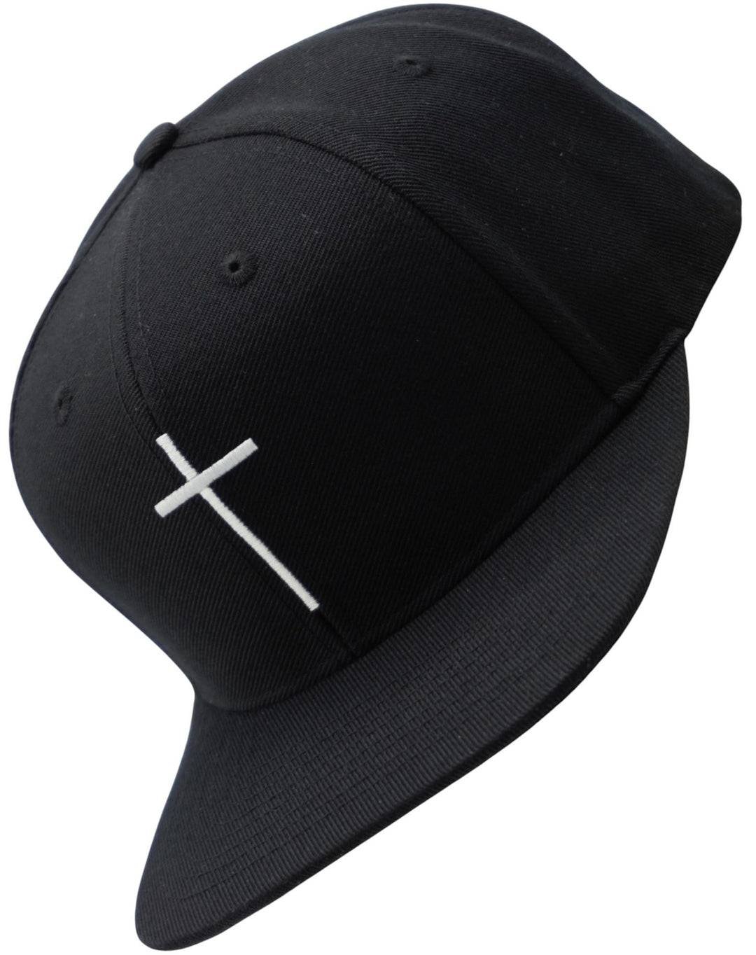 Bexxwell Snapback Cap schwarz mit Kreuz (optimale Passform, Kappe, Black, Cross, Unisex)