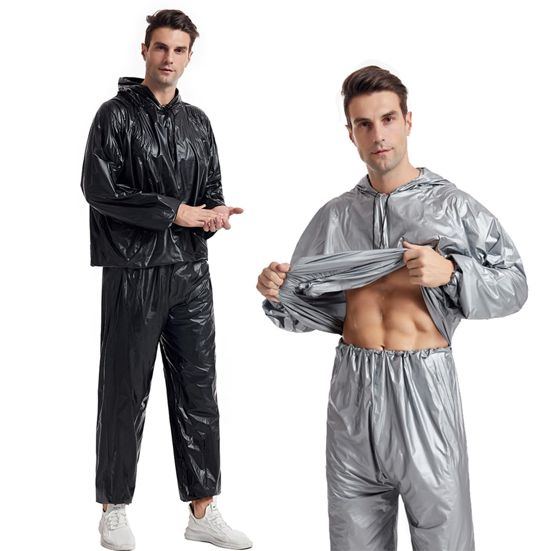 DawnBreak Sauna Sweat Suit for Women/Men with Hoodie Zipper Weight Loss Fitness Exercise Gym Workout