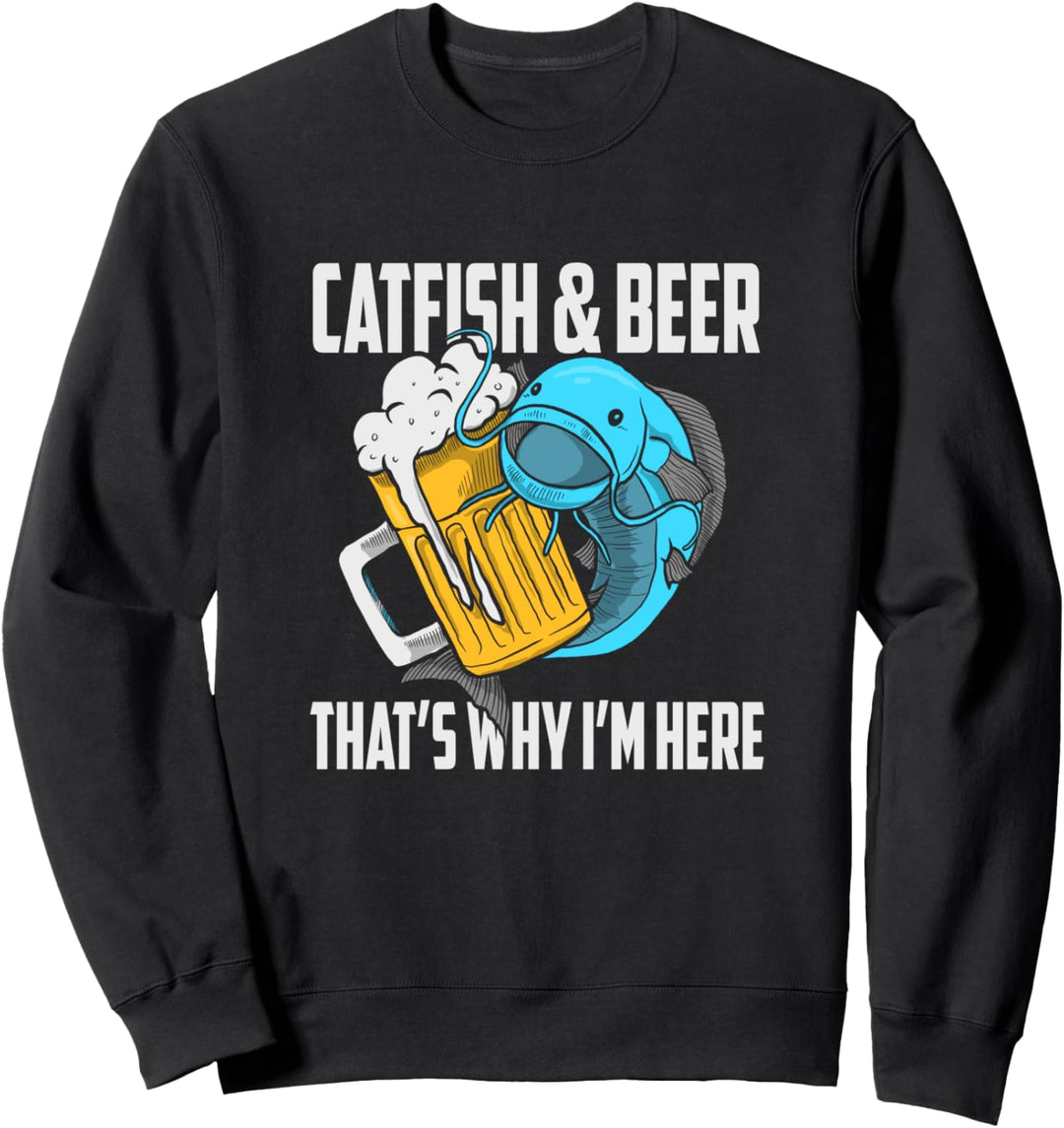 Lustig Angler Fischer Wels Und Bier Waller Fisch Geschenk Sweatshirt