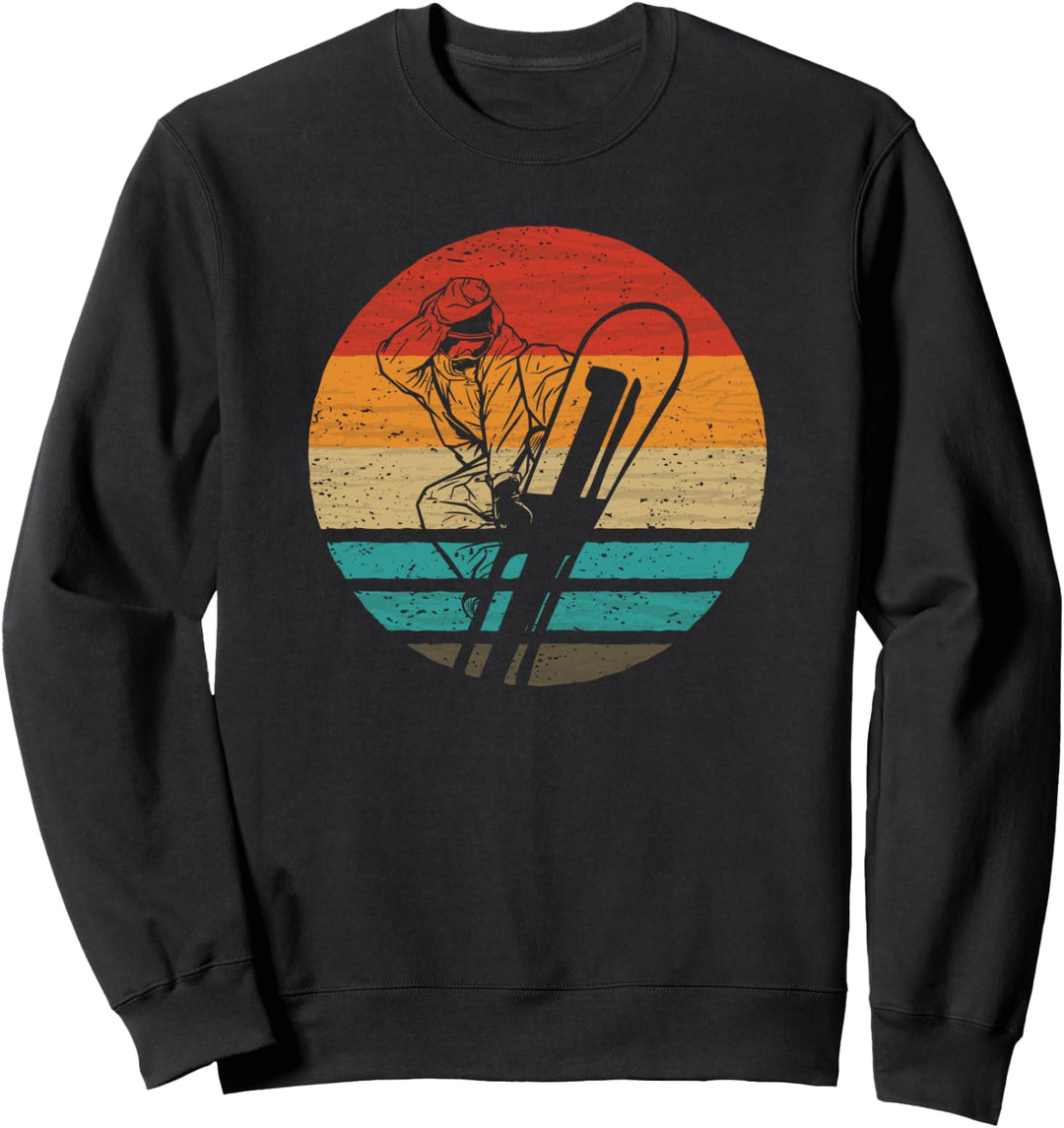 Snowboarding Retro Style Vintage Sweatshirt