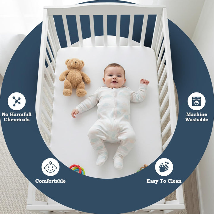 Lilly Belly SoftTouch Wasserdichtes Bettlaken aus Bio-Baumwolle, 90 x 55 cm, sanft zur Babyhaut, atm