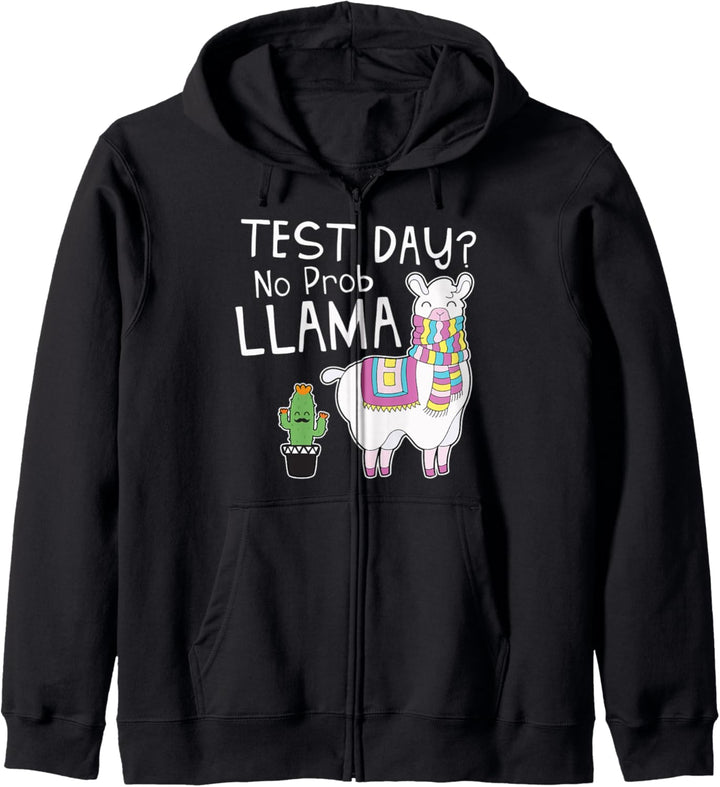 Teachers Testing Day Gifts - Test Day No Prob Llama Teacher Kapuzenjacke