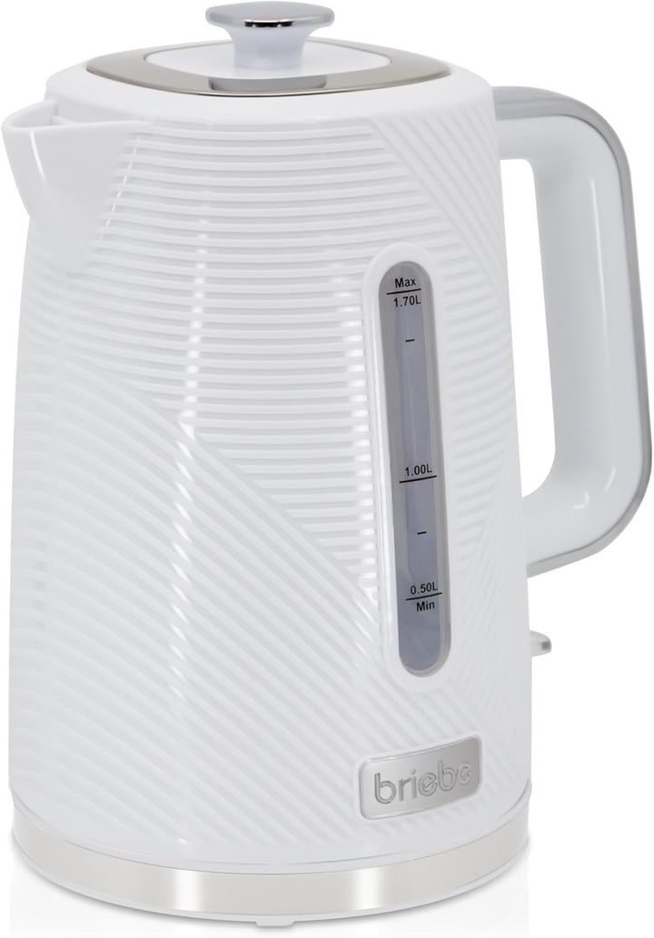 briebe Elegance Wasserkocher 1,7L Elektrischer Teekocher 2200W Schnell Aufheizender, BPA-frei, 360°