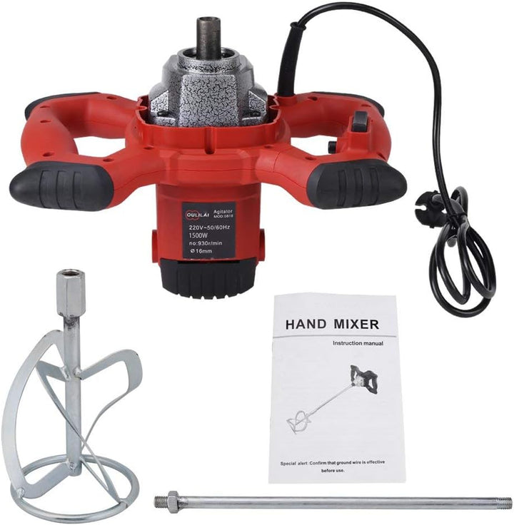 1500 W AC 220 V Rührwerk 6 Geschwindigkeiten Schlammmischer für Mörtel, Farbe, Zement, Mischvorgänge