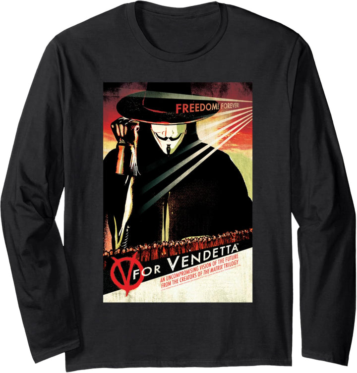 V For Vendetta Freedom Forever Langarmshirt