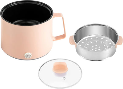 SABUIDDS 1.7L Elektrischer Hot Pot Topf, Multifunktions Elektro Kochtopf mit Warmhaltefunktion Tragb