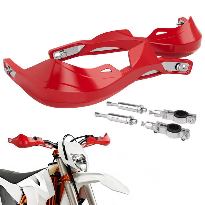 JFG Racing Universal-Handschutz für Motorräder, Dirt Bike, Handschutz für 22 mm / 28 mm Lenker ROT,