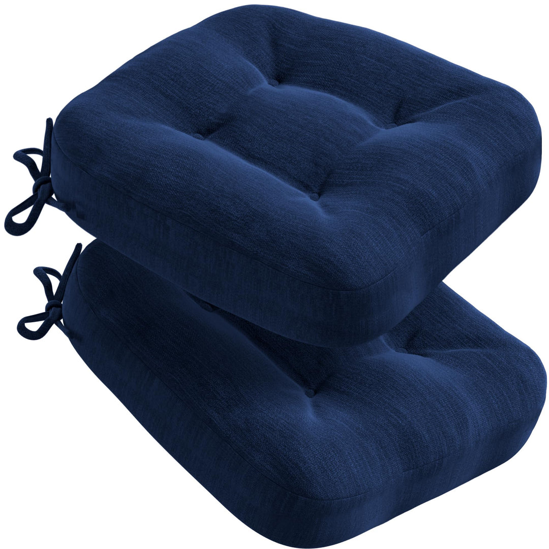 Codi Sitzkissen 40x40×8 cm 2er Set, Extra Dicke, Bequeme Stuhlkissen mit wasserabweisendem Bezug – W