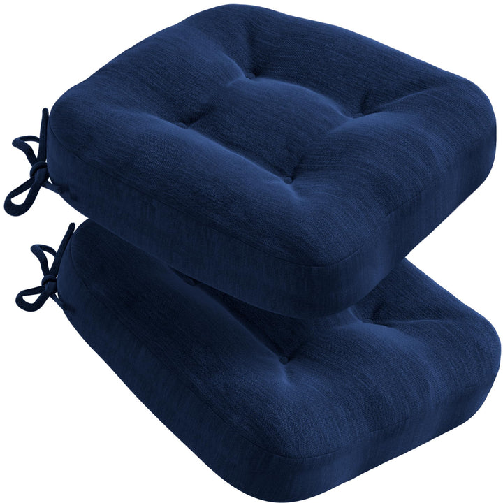 Codi Sitzkissen 40x40×8 cm 2er Set, Extra Dicke, Bequeme Stuhlkissen mit wasserabweisendem Bezug – W
