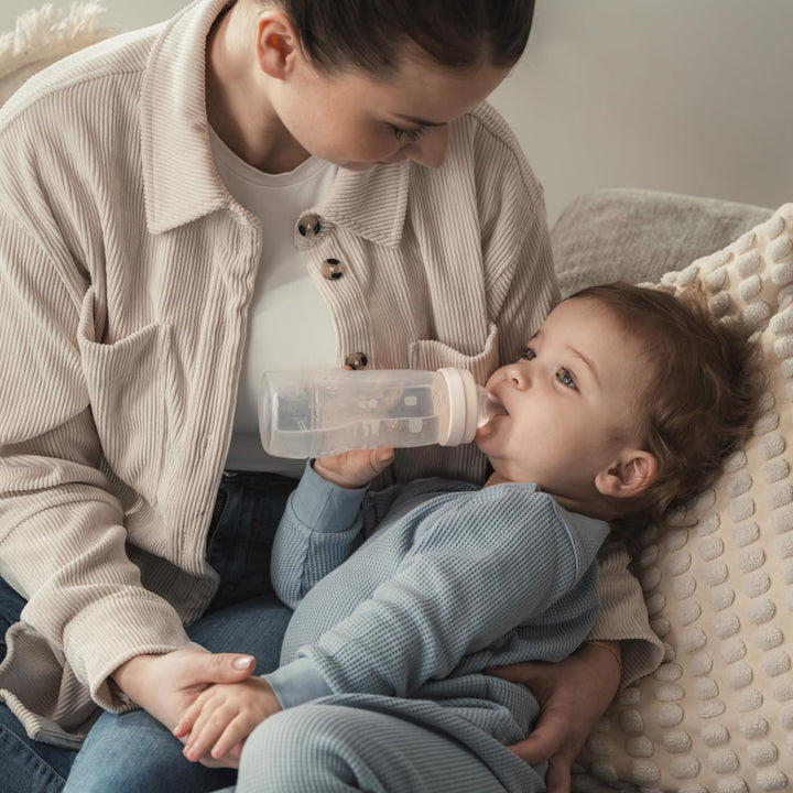 MAM Easy Active 6 Monate und älter, Farbe Sand (330 ml), mit Silikonsauger, ultraschneller X-Geschwi