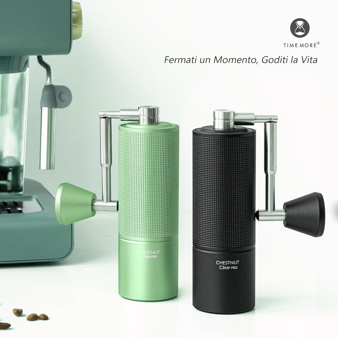 Chestnut C3 ESP PRO, TIMEMORE Kaffeemühle Manuell, Upgrade Integrierte Ganzmetallgehäuse, Handkaffee