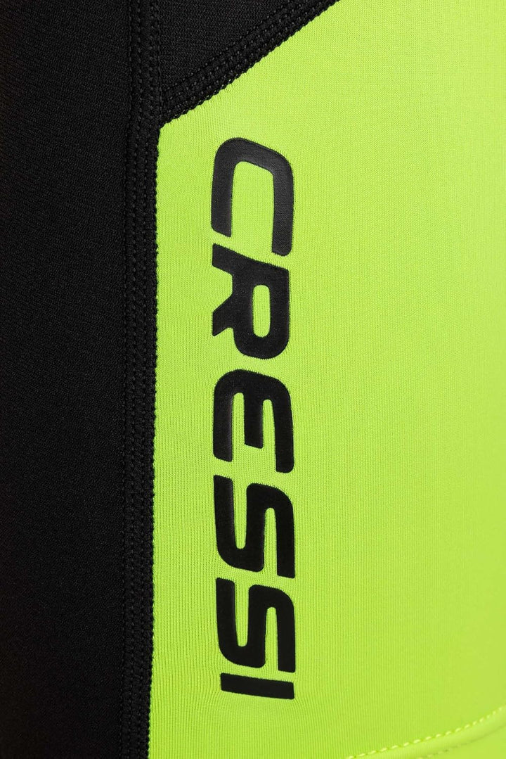 Cressi Little Shark Jr Shorty 2mm Neoprenanzug für Kinder Schwarz/Lime 11/12 Jahre Kurzarm, Schwarz/