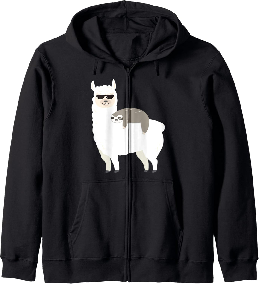 Sleepy Sloth Riding A Llama - Alpaca Funny Lama Animal Lover Kapuzenjacke