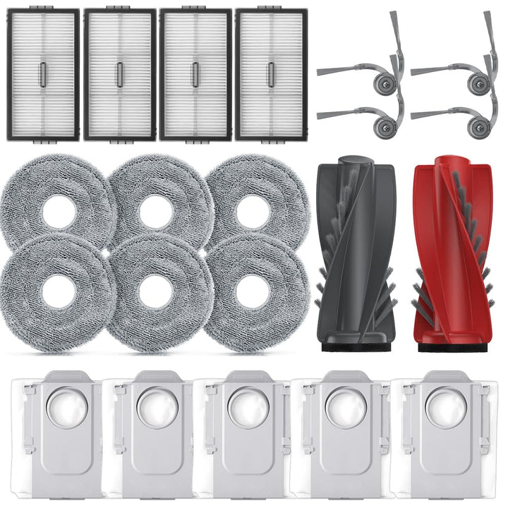 Zubehör für roborock Saros 10R Staubsauger, 1 Hauptbürsten, 4 HEPA-Filter, 6 Wischpads, 5 Staubbeute