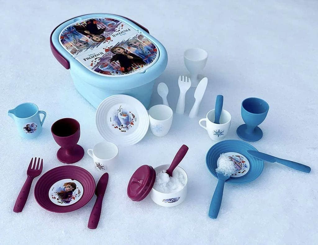 Smoby – Die Eiskönigin Picknick-Korb – Spielset mit Spielzeug-Teeservice (20 Teile), inkl. Teller, B