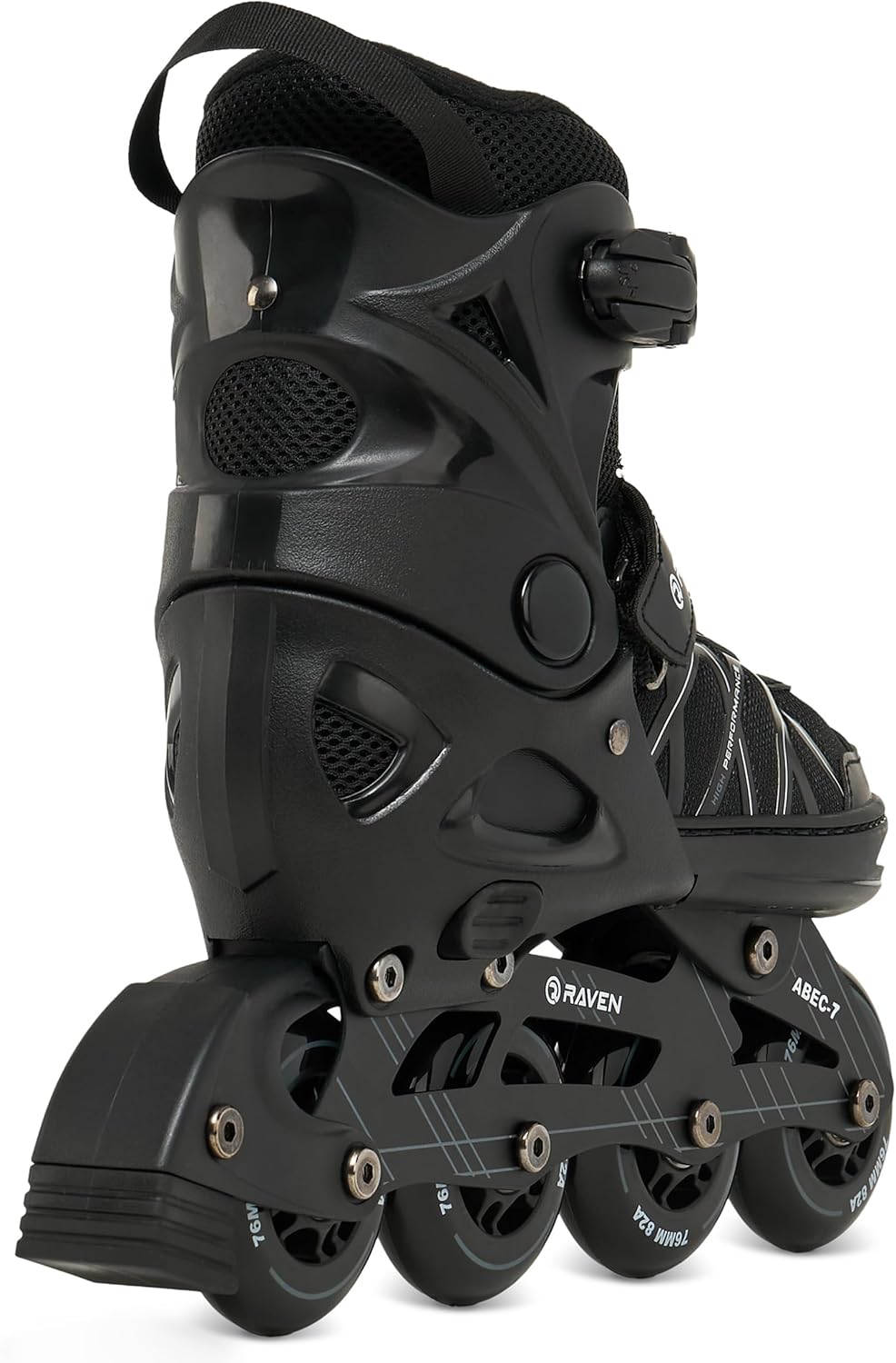 RAVEN Expert Inline Skates Inliner für Kinder und Erwachsene verstellbar 40-43 (25,5-28cm) Schwarz,