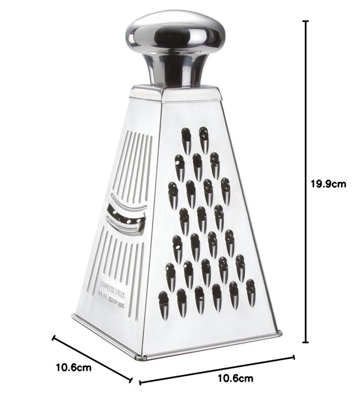 Küchenprofi Reibe-1004402800 Silber One Size | Grob-, Fein-, Kronenreibe, Gurkenhobel, rostfreier Ed
