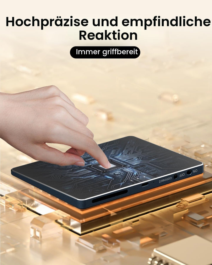 ProtoArc Kabellose Trackpad für Windows 10/11(NOT für Mac), T1 Plus Bluetooth Hochpräzises Touchpad