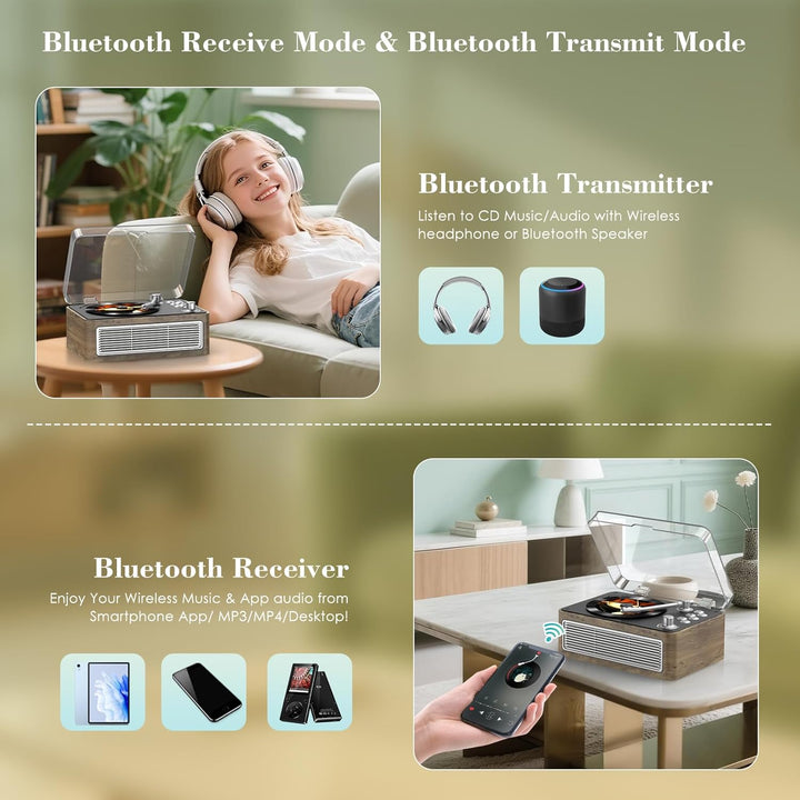 CD Player Tragbar Bluetooth: Kegaudio Radio mit CD-Player Tragbarer mit Lautsprecher Fernbedienung U