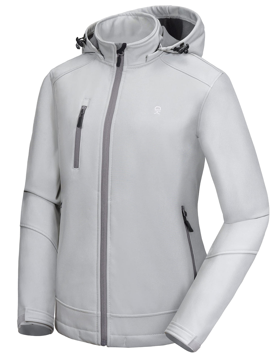 Little Donkey Andy Softshelljacke für Damen mit abnehmbarer Kapuze, Fleecefutter und Wasserabweisend