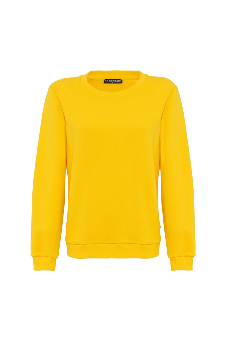 Red Bridge Damen Crewneck Sweatshirt Pullover Premium Basic L Gelb, L Gelb