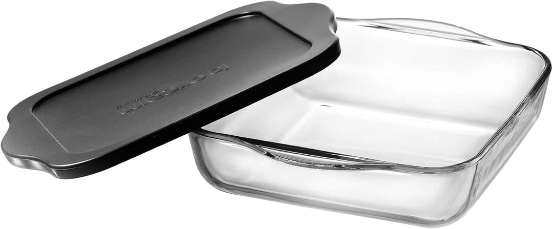 Ritzenhoff & Breker Auflaufform Cucina, aus Glas, Quadratisch, 32 x 29 cm, 3,2 Liter, Frischhaltedos