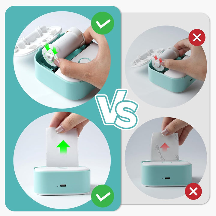 Phomemo Mini Drucker T02,Handy Fotodrucker für Mobiler,Sticker Thermodrucker für Kindertag Geburtsta