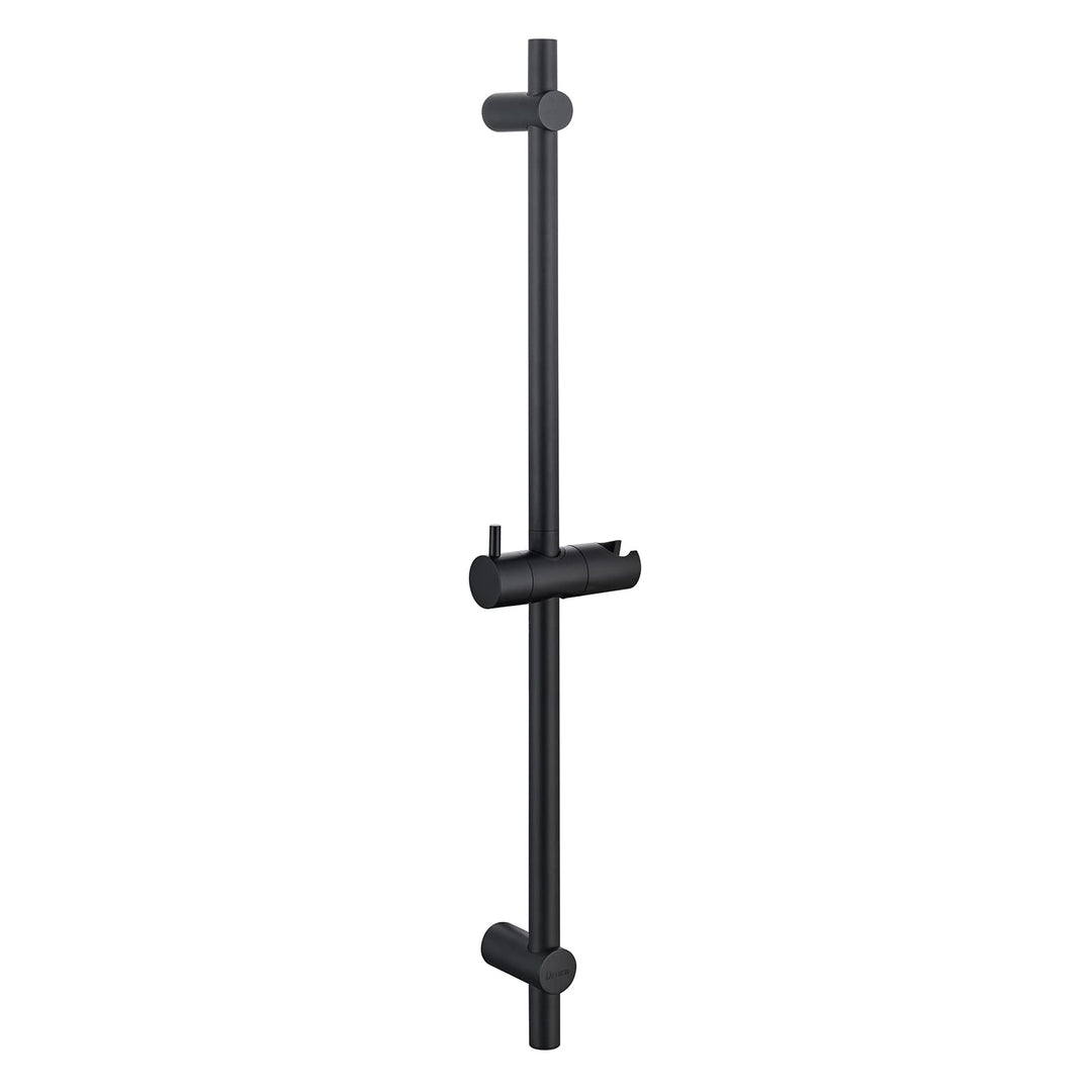 DETBOM Edelstahl Brausestange Schwarz 70cm, Duschstange mit Duschkopfhalterung 360°Drehbar,Duschstan
