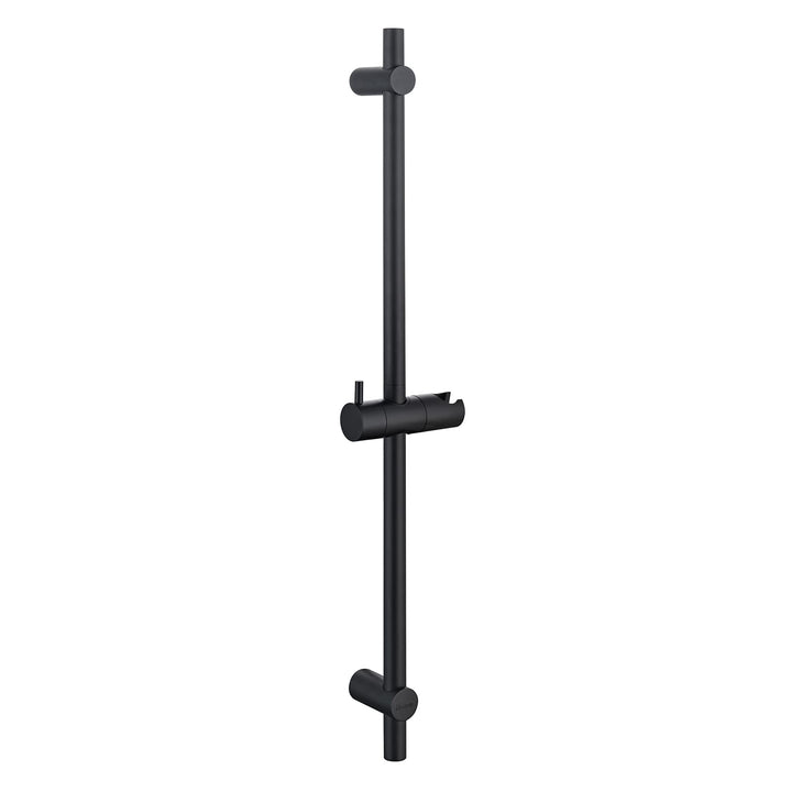 DETBOM Edelstahl Brausestange Schwarz 70cm, Duschstange mit Duschkopfhalterung 360°Drehbar,Duschstan