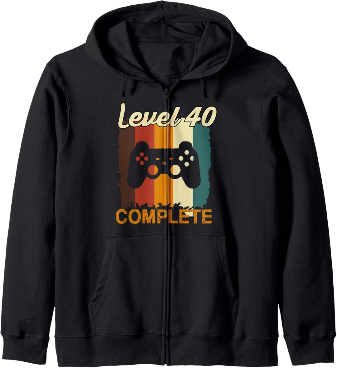 40. Geburtstag Geschenk Mann Gamer Level Complete 40 Jahre Kapuzenjacke