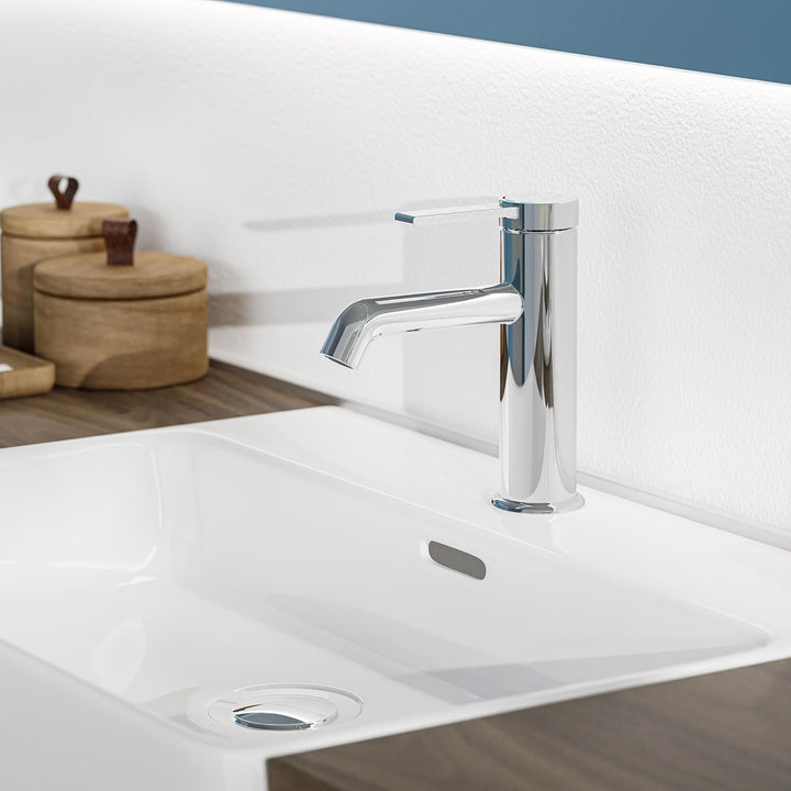SCHÜTTE Waschtischarmatur LOS ANGELES 33100, Wasserhahn Bad mit Ablaufgarnitur, Armatur Badezimmer,