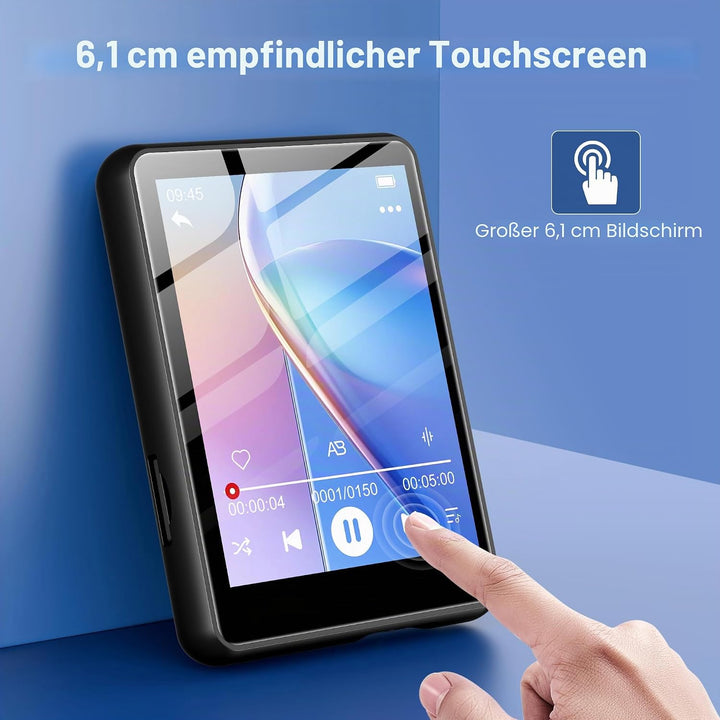 80GB MP3 Player with Bluetooth and WiFi, SWOFY 4.0 Inch Touchscreen MP3 MP4 Player, Portable Stereo,