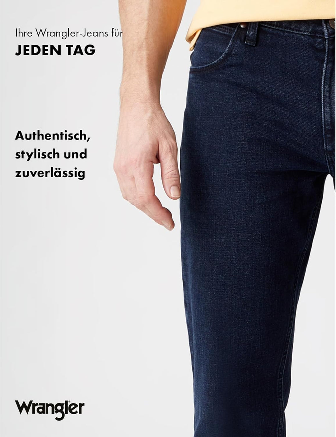 Wrangler Herren Jeans Straight - Mid Waist - Regular Fit - Blau Schwarz W30-W44 30W / 32L Blue Black