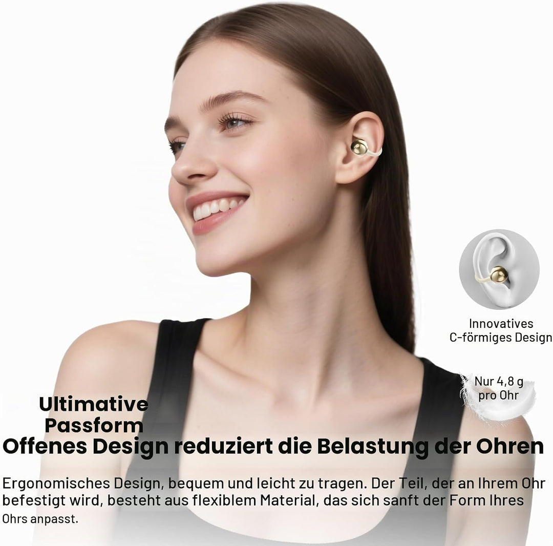 Kabellose Bluetooth-Kopfhörer, Sport-Kopfhörer, Bluetooth 5.4, 8 Stunden Akkulaufzeit, leicht und st