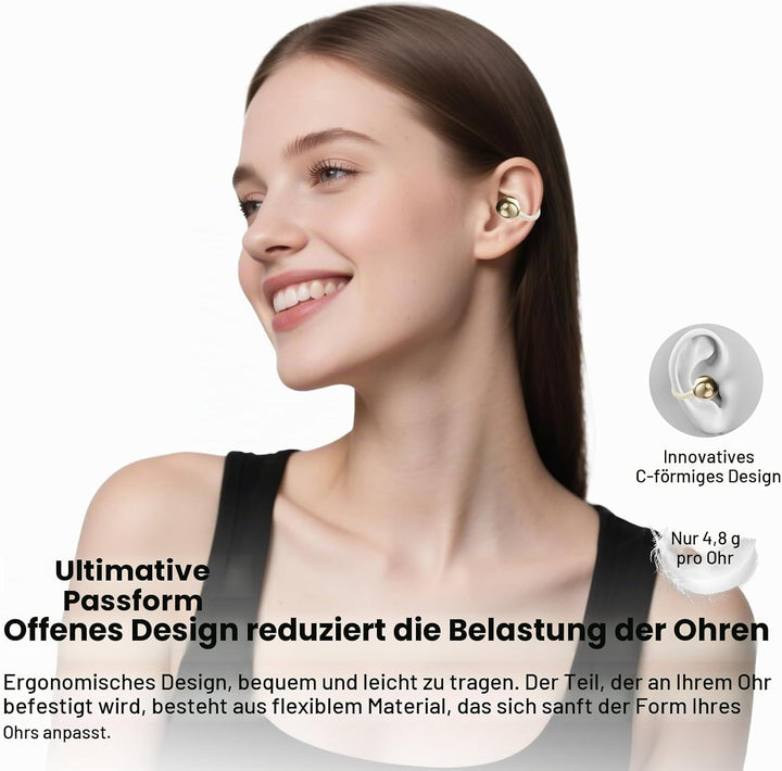 Kabellose Bluetooth-Kopfhörer, Sport-Kopfhörer, Bluetooth 5.4, 8 Stunden Akkulaufzeit, leicht und st