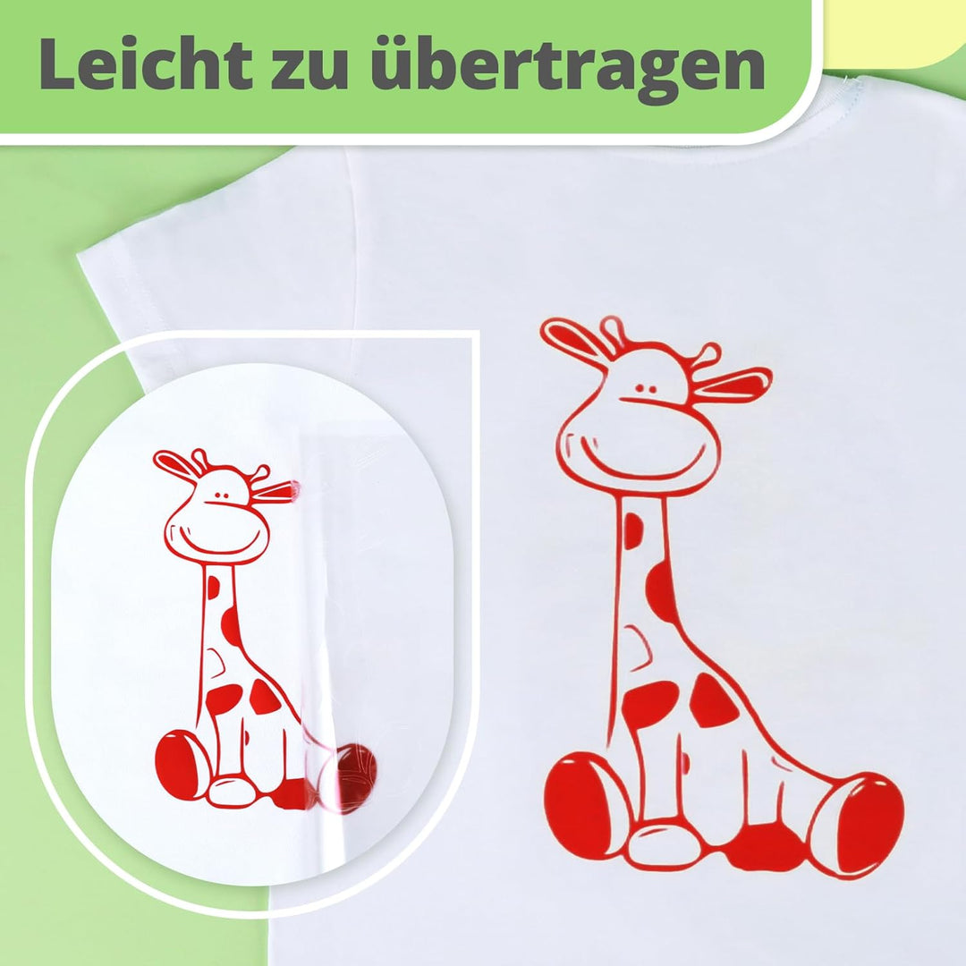 Zwanzer Plotterfolie Textil,30.5cm× 3.66m Flexfolie für Cricut und Silhouette Cameo,Verwendet in DIY