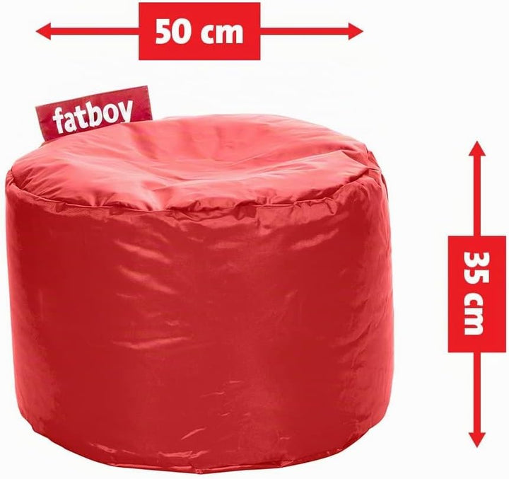 Fatboy® Point Hocker Nylon Rot | Runder Sitzhocker | Trendiger Poef/Fussbank/Beistelltisch | 35 x ø