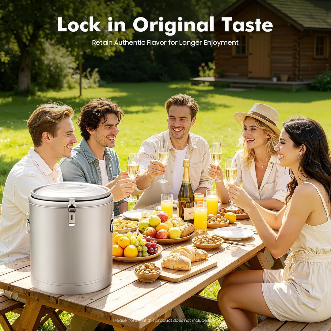 20L/40L Thermobehälter Eimer,Edelstahl Isolierter Eimer Mit Deckel Warmhaltebehälter Thermo-Behälter