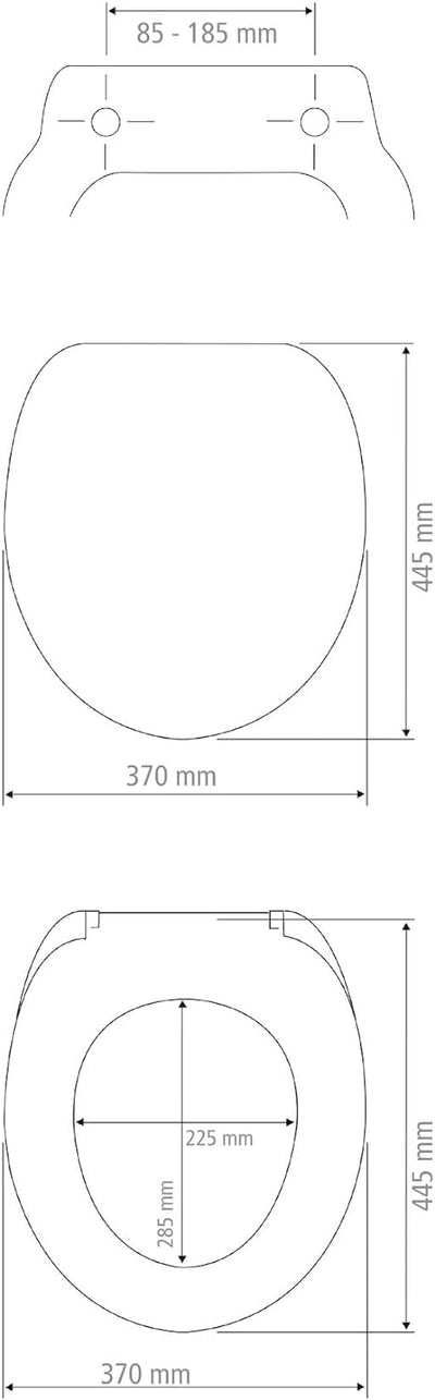 WENKO WC-Sitz Gubbio, hygienischer Toilettensitz mit Absenkautomatik, stabiler WC-Deckel bis 350 kg
